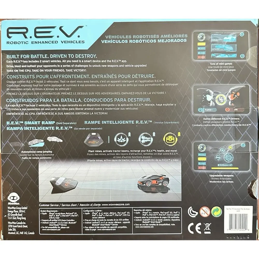 WowWee R.E.V. REV Robotic Enhanced Vehicles Complete Battle Pack 2 cars